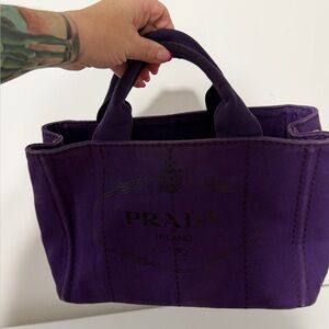 Prada Purple Canapa Tote